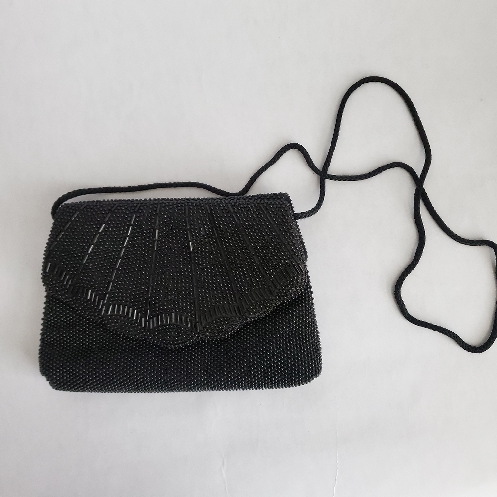 Beaded Black Vintage Evening Bag